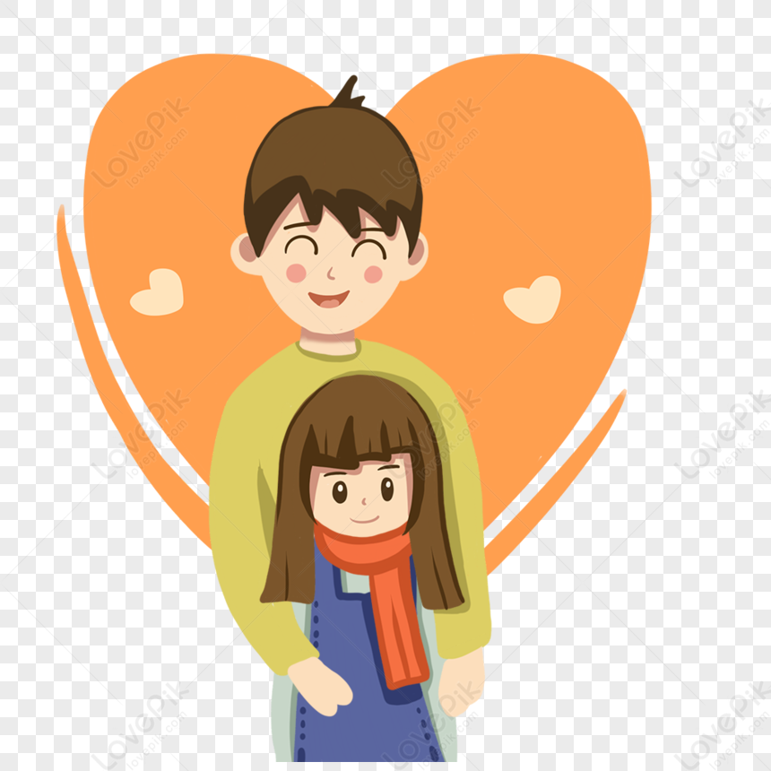 Cartoon Hand Drawn Happy Father And Daughter PNG Transparent Background ...