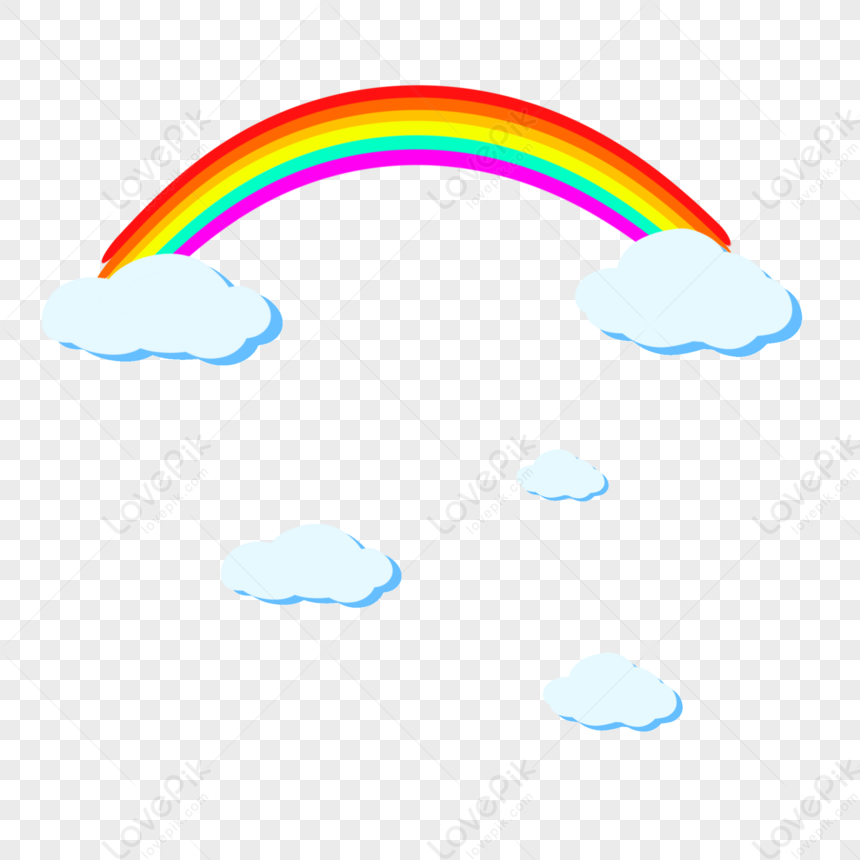 Childrens Day Rainbow Free Material, Clouds Rainbow, Rainbow Vector ...