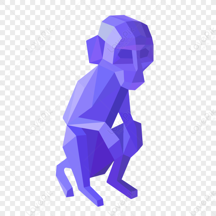 Desenho De Lado De Macaco Azul Cristal PNG Imagens Gratuitas Para