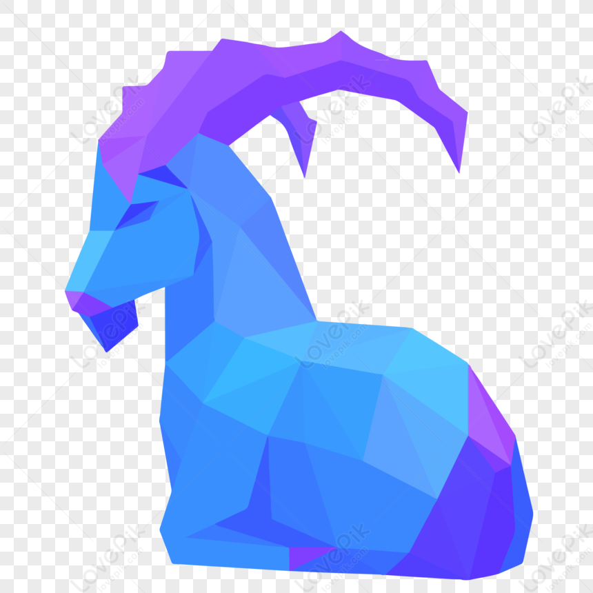 Crystal Sapphire Goat Side Cartoon Free PNG And Clipart Image For Free ...