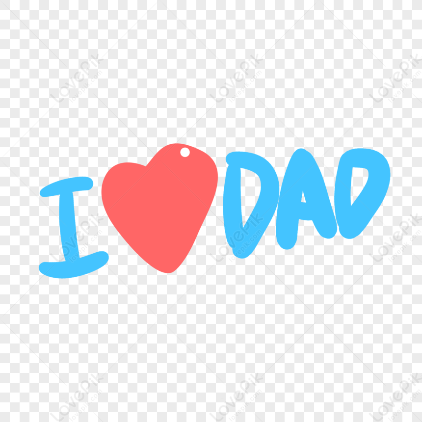 I Love Dad Than Creative Cartoon English Font, Creative, Love Cartoon ...