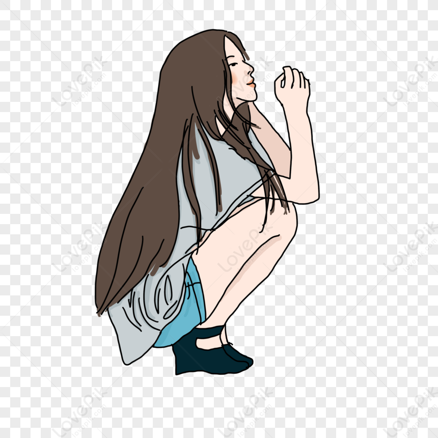 Female anime character kneeling on the ground HD wallpaper | Wallpaper Flare