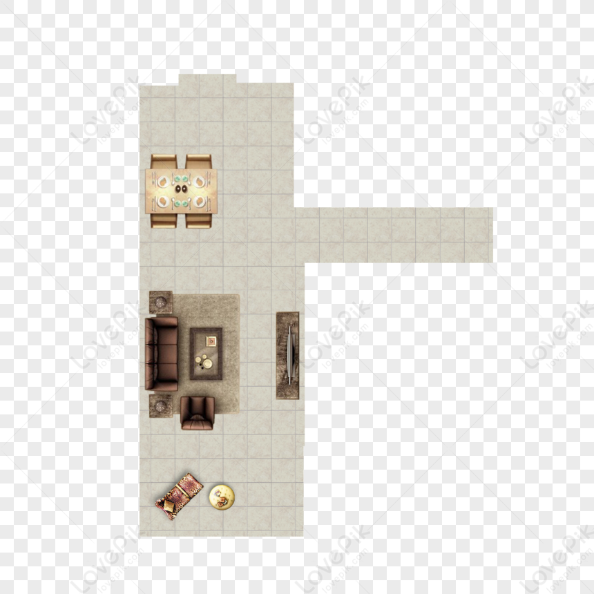 Living Room And Dining Room Top View PNG Transparent Background And ...