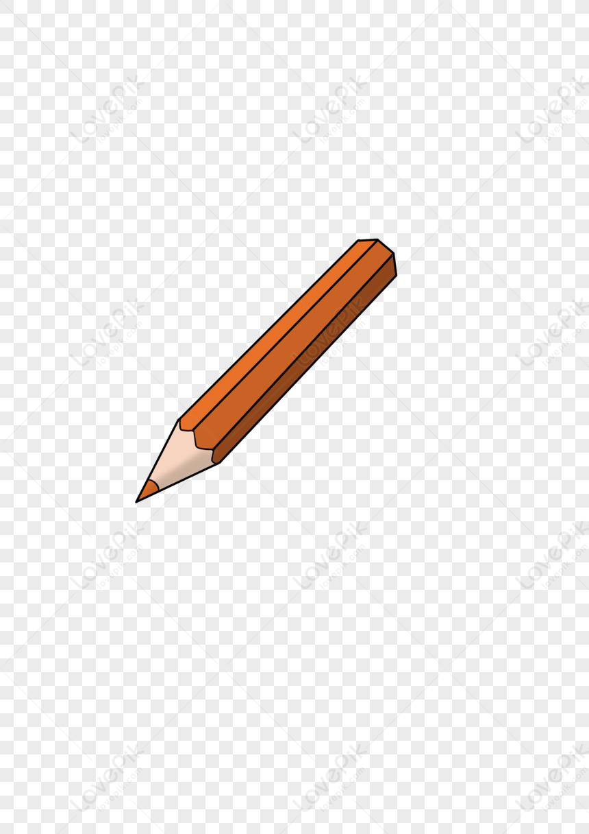 Pencil, Light Pencil, Orange Pencil, Art Pencil PNG White Transparent ...