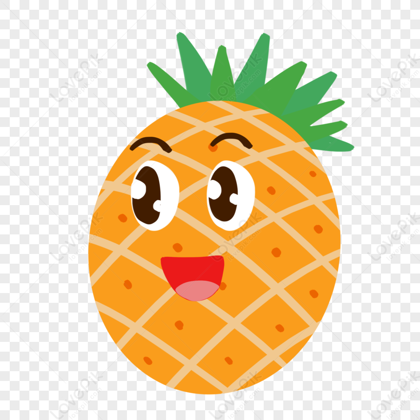 Pineapple Expression Fruit, Cartoon Pineapple, Cartoon Kawaii, Kawaii ...