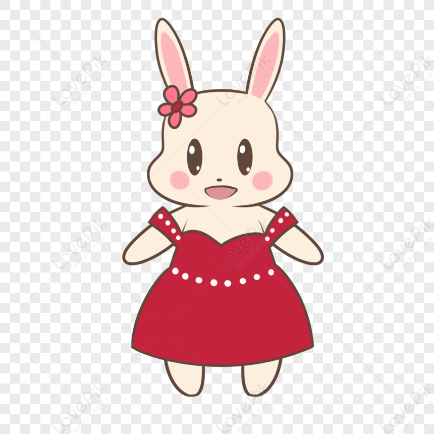 Red Skirt Yellow Rabbit PNG Image And Clipart Image For Free ...