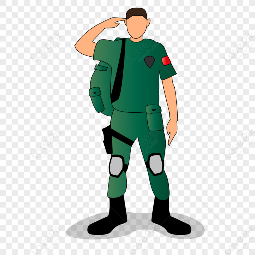 Saluting Soldier Vector PNG Transparent And Clipart Image For Free ...