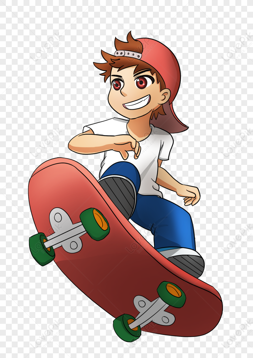 Skateboarding Teenager, Boy Skateboarding, Baseball Cap, Children PNG ...