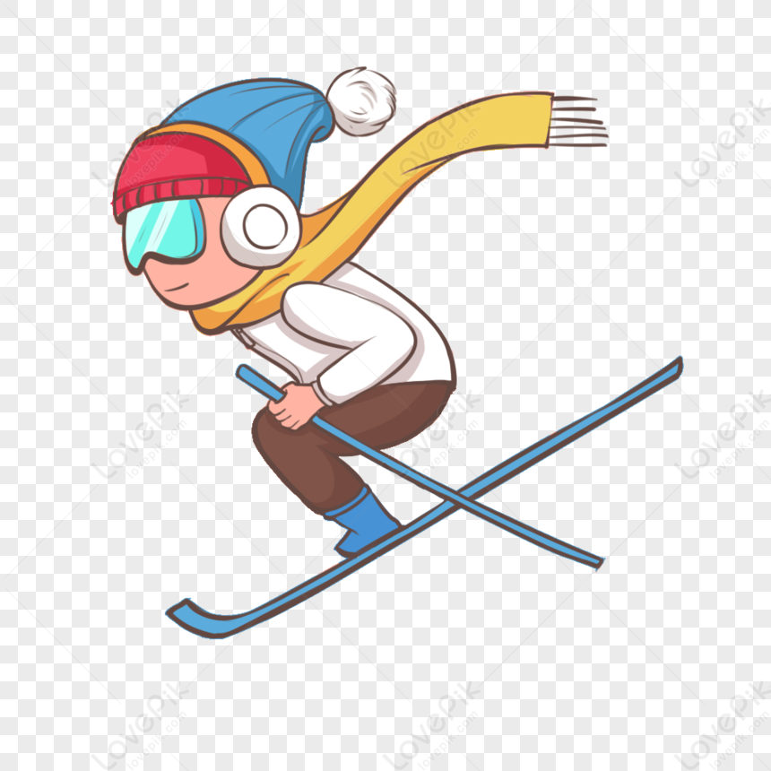 Ski, Hd Vector, Cartoon Vector, Cartoon Winter PNG Picture And Clipart ...