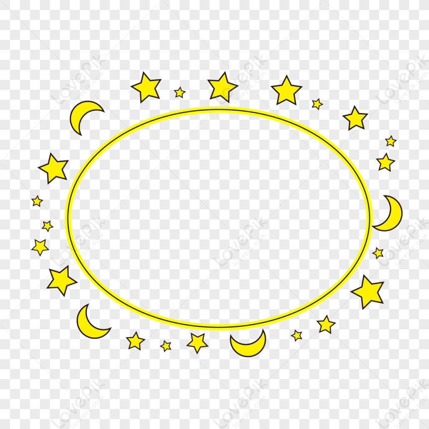Thêm một chút phá cách và tinh tế cho không gian của bạn với viền hình oval có hình ngôi sao và mặt trăng. Với nền trong suốt, bạn có thể xem toàn bộ bức ảnh và chiêm ngưỡng vẻ đẹp như thể nó đang được trôi dạt giữa bầu trời đêm.