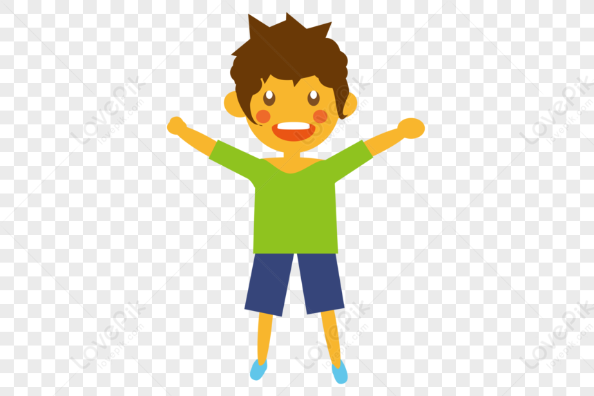 Sunshine Boy, Dark Yellow, Boy Vector, Arms Raised PNG Transparent ...