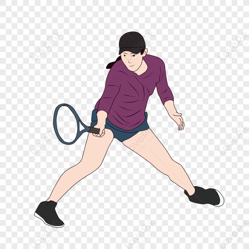 Tennis Player, Girl Tennis, Tennis Woman, Drawing Girl Free PNG And ...