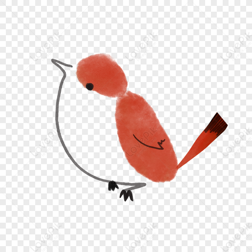 clipart oiseau rouge