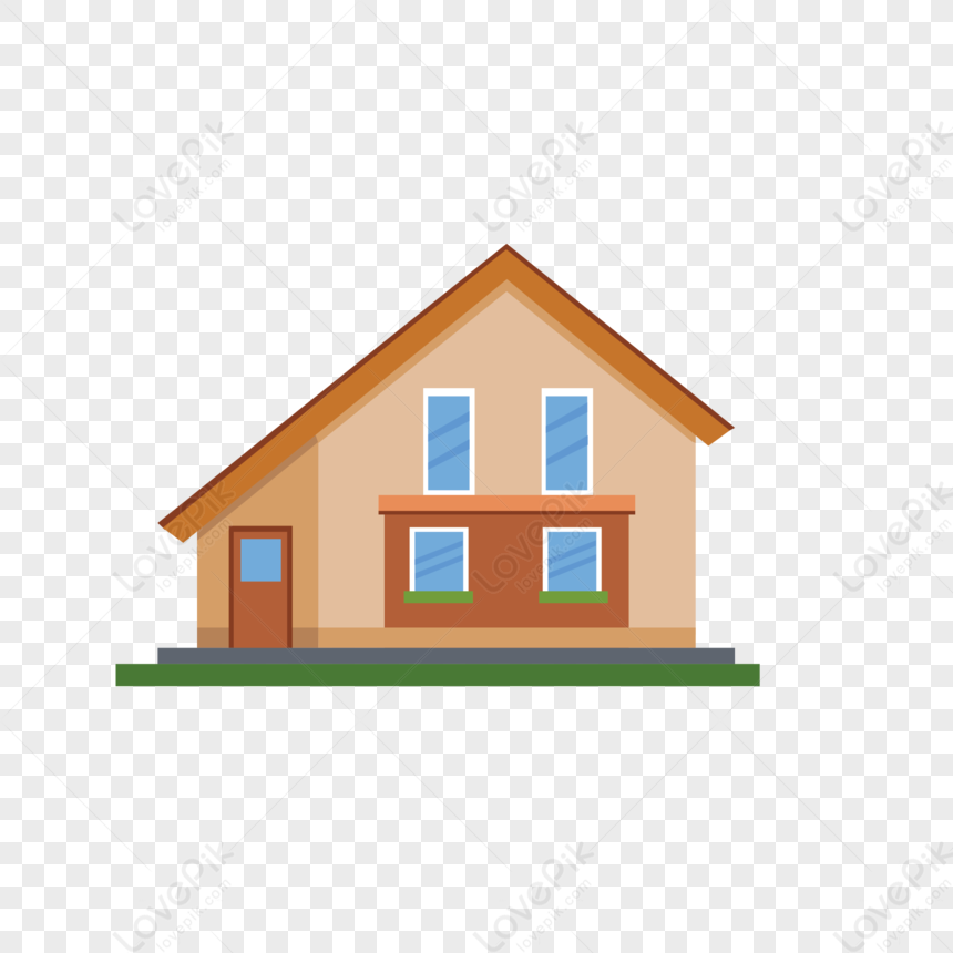 Yellow House, House Vector, House Icon, Brown House PNG White ...