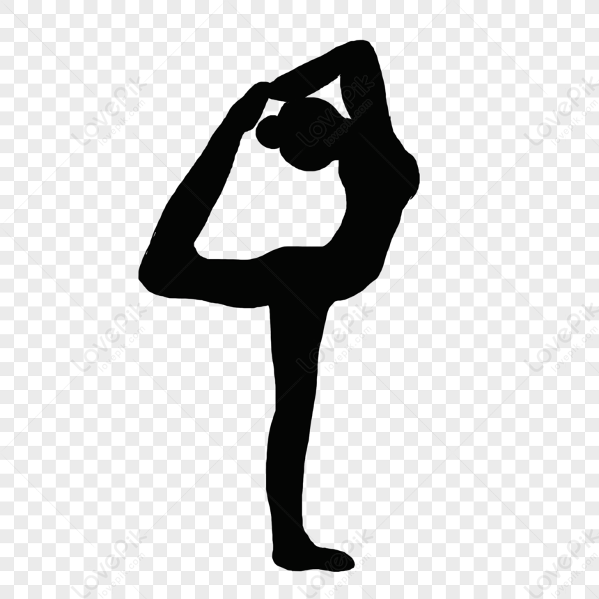 Premium Vector | A black and white yoga icon with a person in a yoga pose.