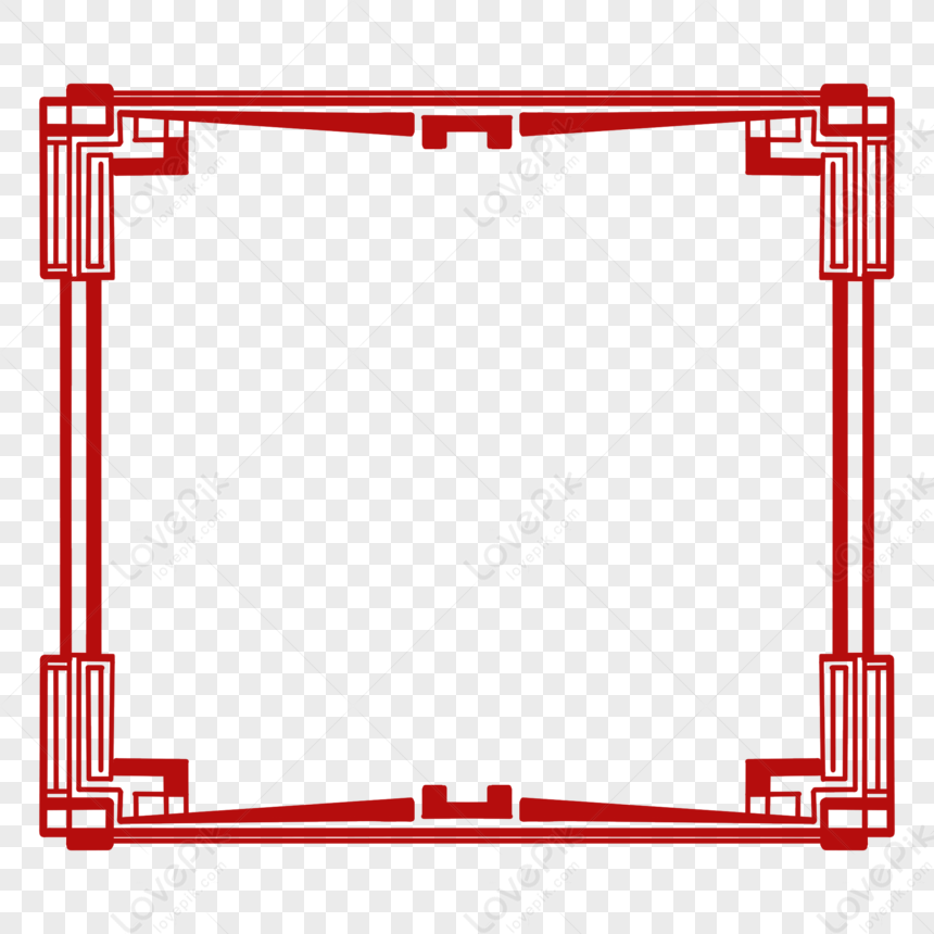 Ancient Style Simple Border, Art Frame, Frame Red, Chinese Vector PNG ...