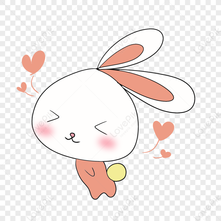 Cute Bunny, Cute Heart, Bunny White, Cute Pink Free PNG And Clipart ...