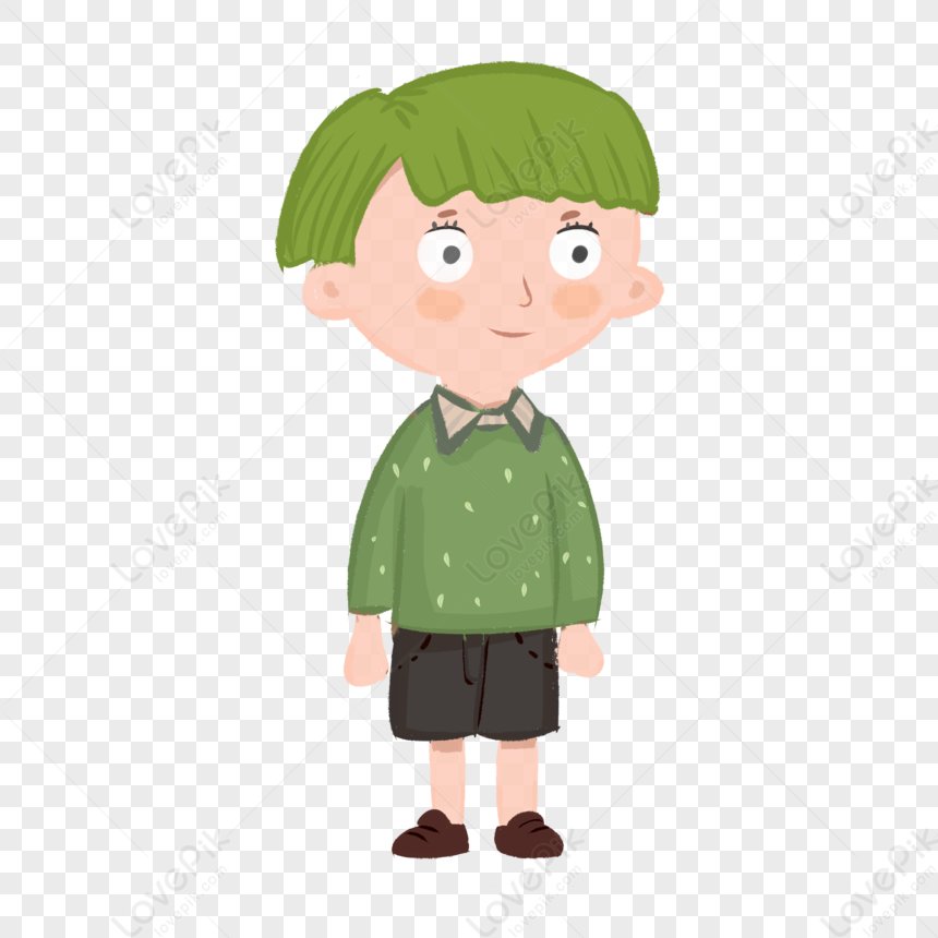 European And American Style Boy Green Hair Younger Brother Image PNG Free  Download And Clipart Image For Free Download - Lovepik | 401345763
