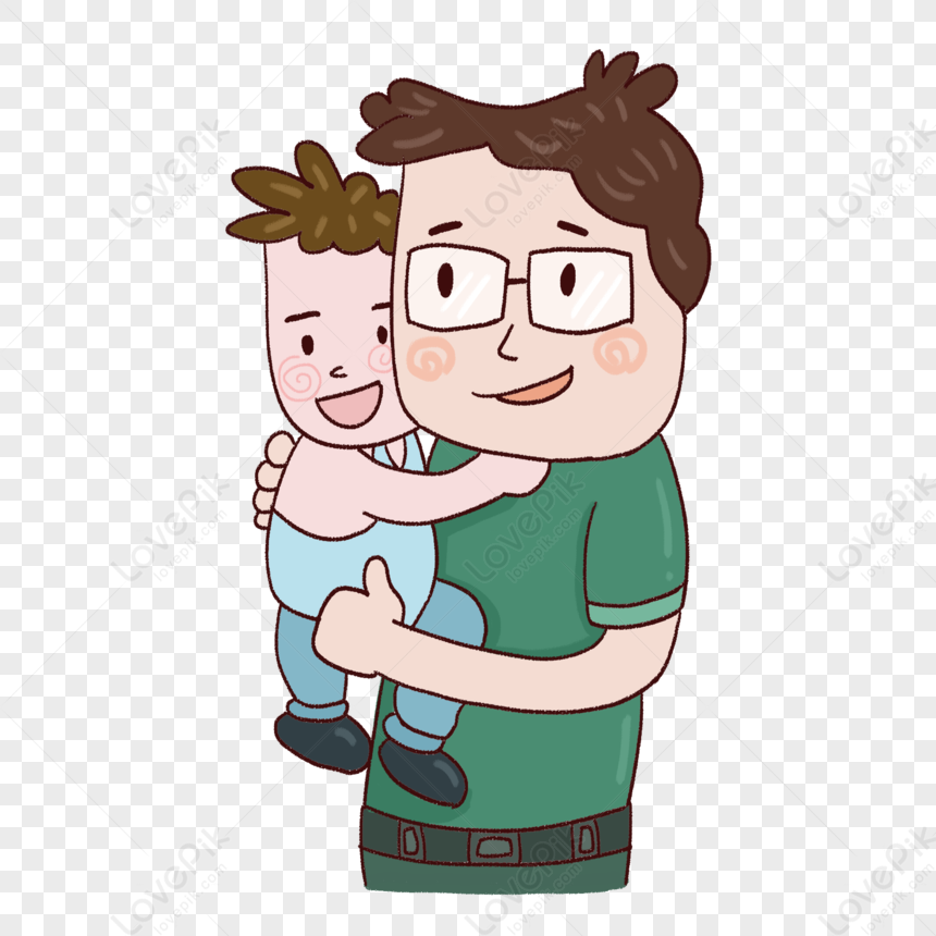 Fathers Day, Father, Holding Son, Baby Holding, Cartoon Father, Father ...