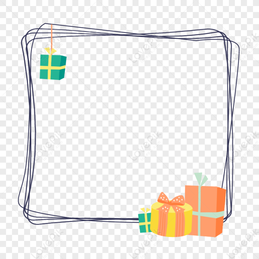 Gift Border, Birthday Presents, Banner Frame, Banner Simple Free PNG ...