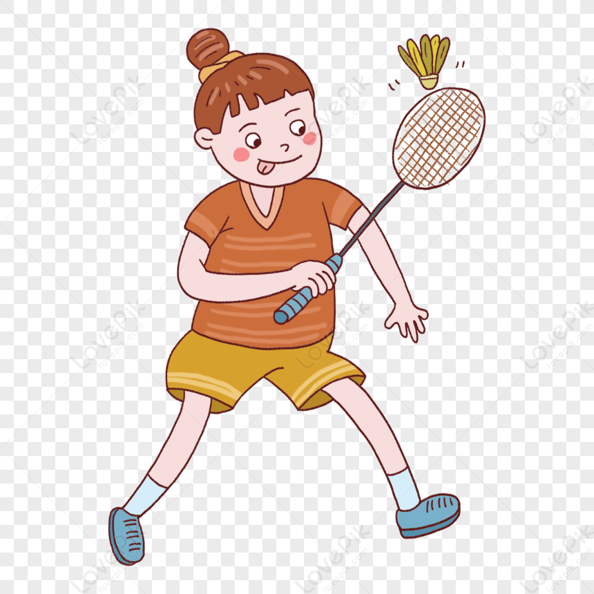Girl Playing Badminton PNG Free Download And Clipart Image For Free  Download - Lovepik | 401360093