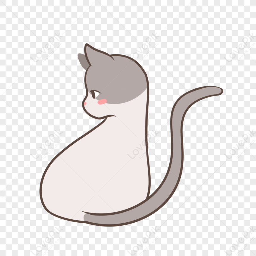 Gray Side Sitting Cat PNG Transparent And Clipart Image For Free Download -  Lovepik | 401315236