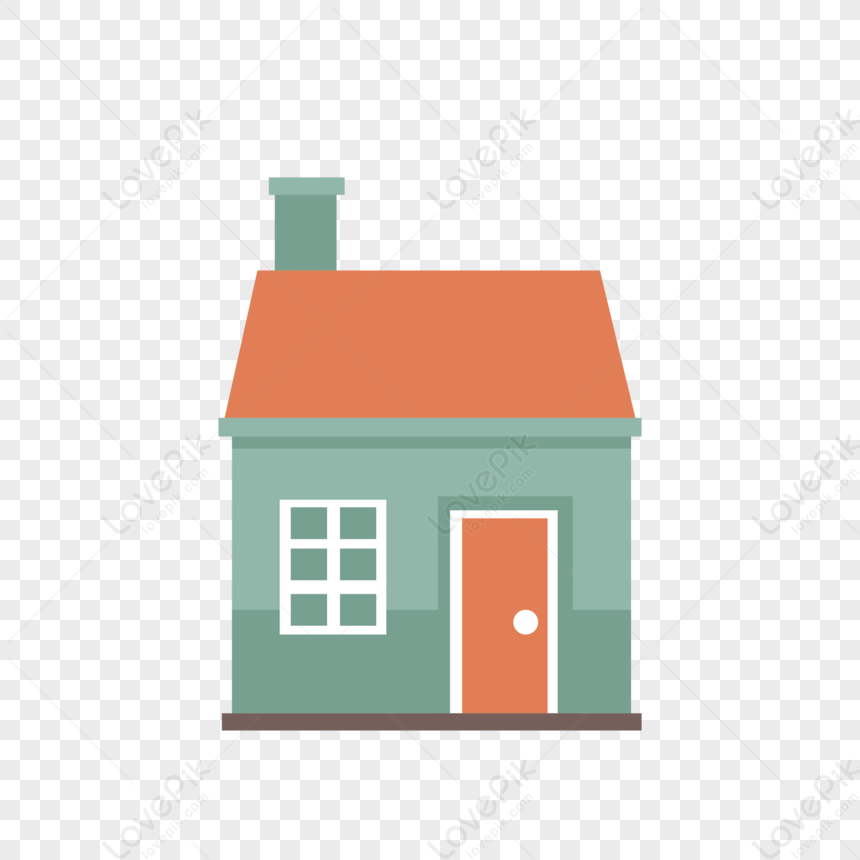 Green House, Flat House, Gray Green, House Icon PNG Free Download And ...