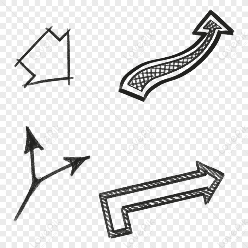 Hand Drawn Arrows PNG Picture And Clipart Image For Free Download ...