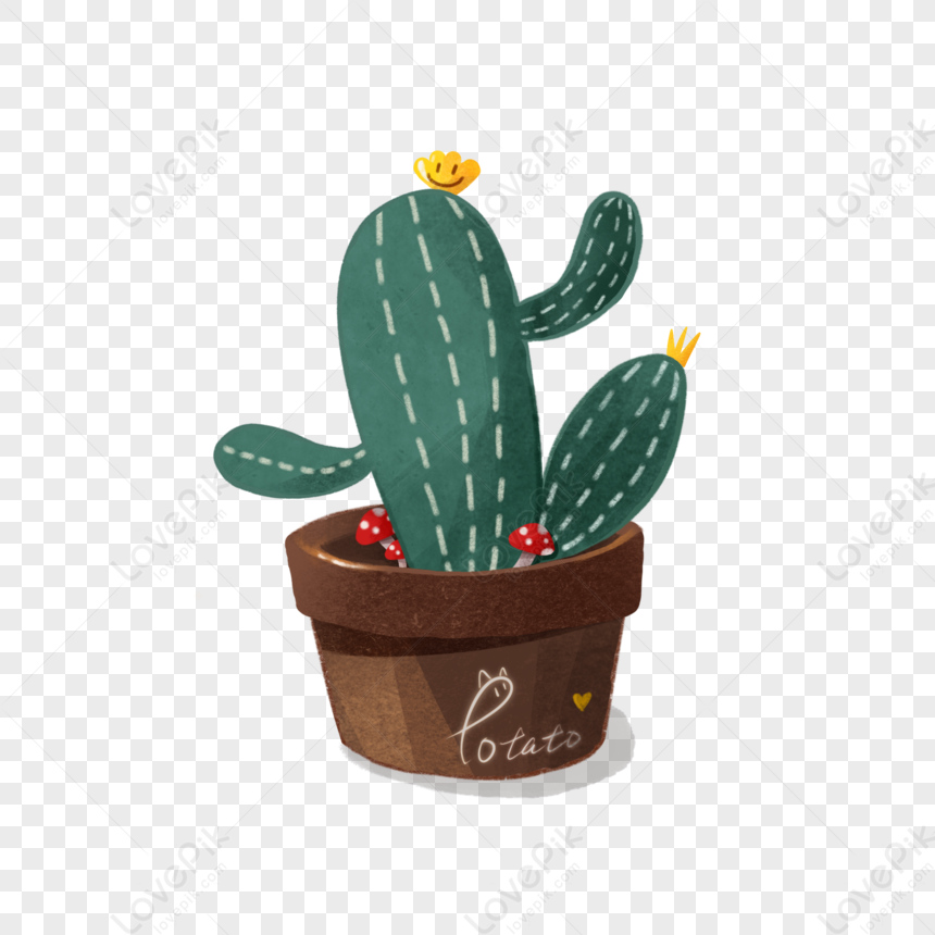 Cartoon Cactus PNG Images, Cartoon Clipart, Hand Painted, Cactus PNG  Transparent Background - Pngtree
