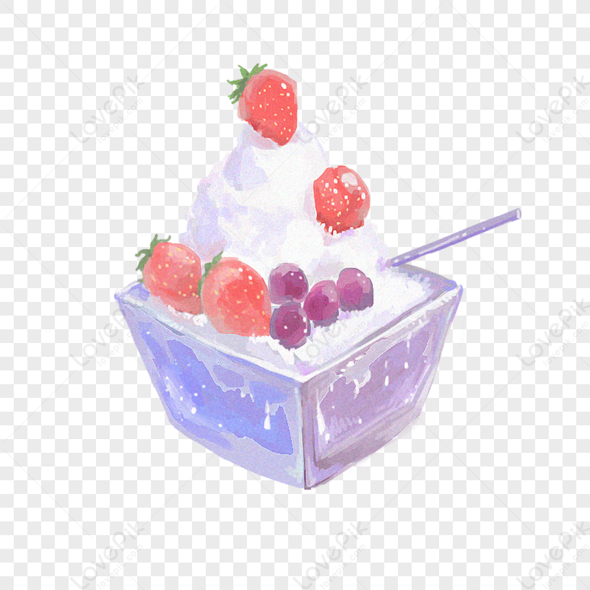 Hand Painted Summer Fresh Ice Cream PNG Free Download And Clipart Image ...