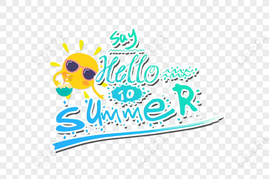 Hello Summer Handwritten Word Art PNG Image Free Download And Clipart ...