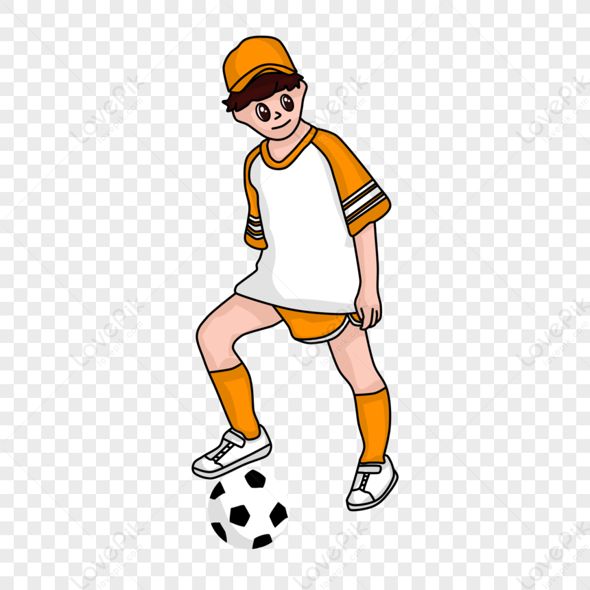 Little Boy Playing Football 08 PNG Transparent And Clipart Image For ...