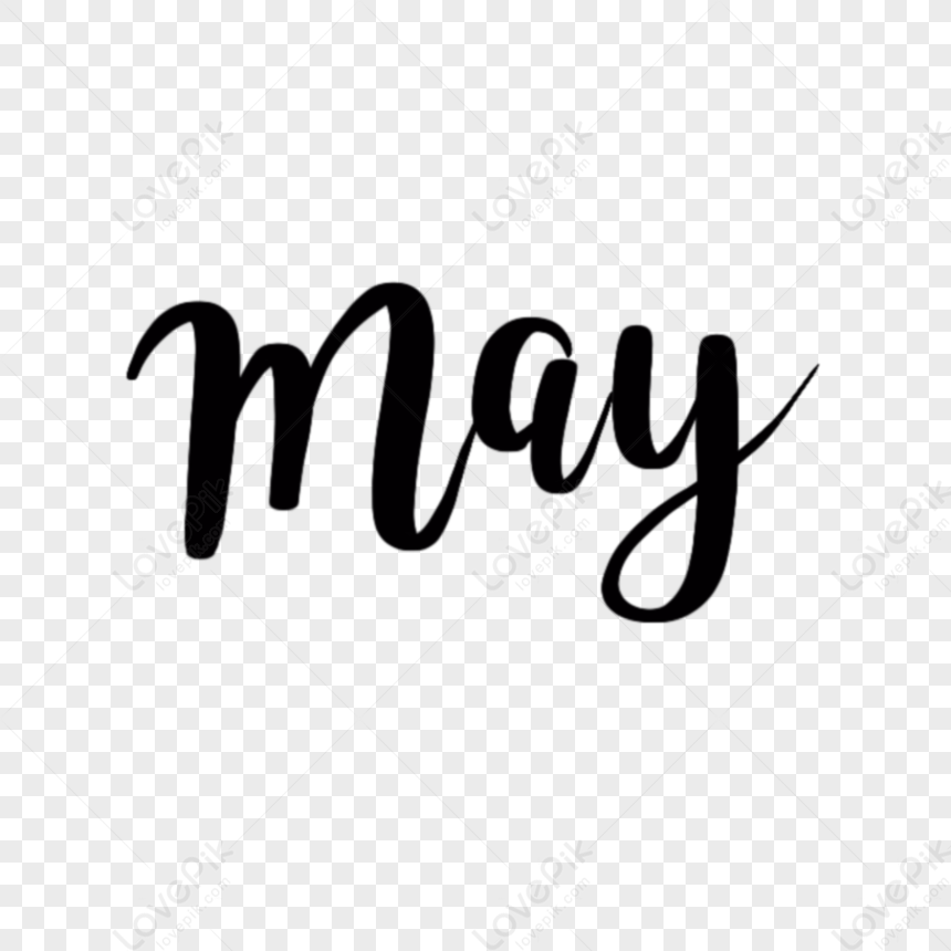 month of may black and white clipart