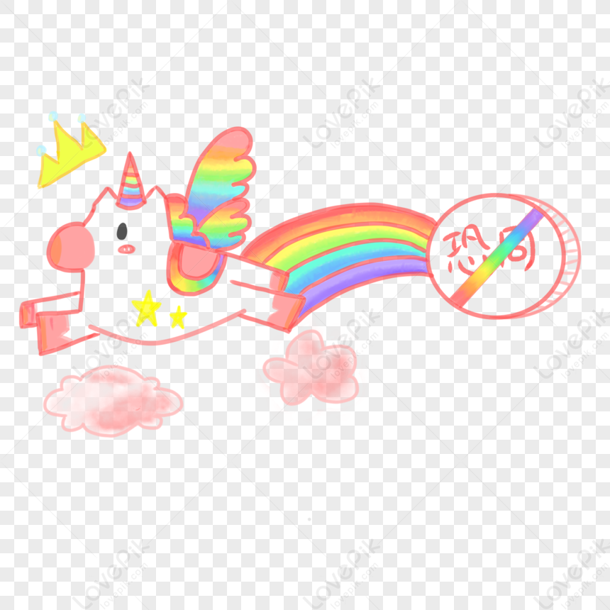 Rainbow Unicorn PNG Image Free Download And Clipart Image For Free Download  - Lovepik | 401334461