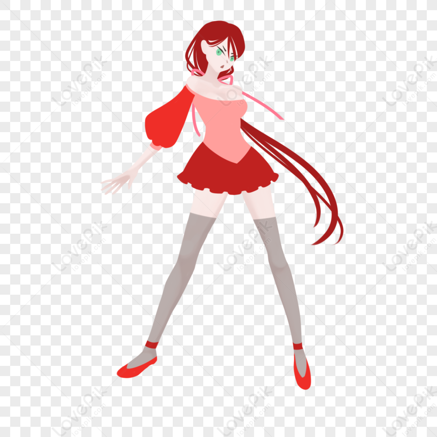Red Low Pony Tail Red Short Skirt Beauty, Short Tail, Pony, Short Skirt ...