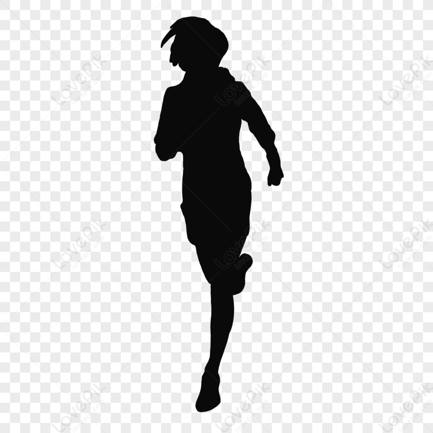 person sprinting silhouette