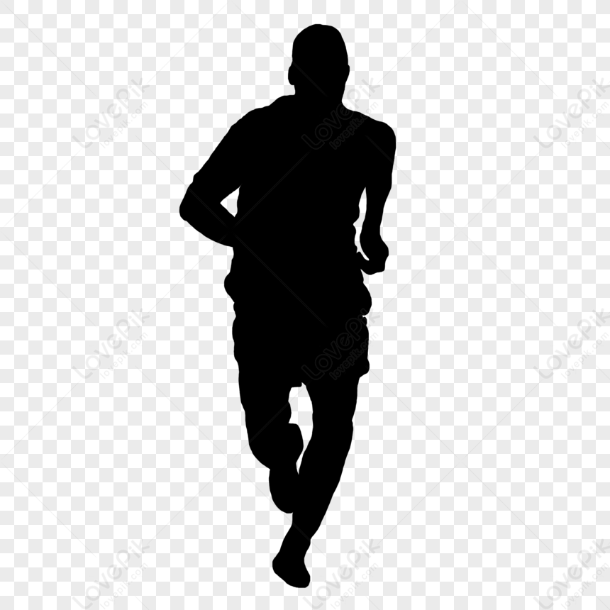 homem corredor correndo corredor correndo silhueta - Stockphoto #28851387