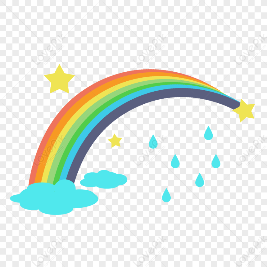 Small Rainbow, Cloud Rainbow, Rain Rainbow, Rainbow Vector PNG Image ...