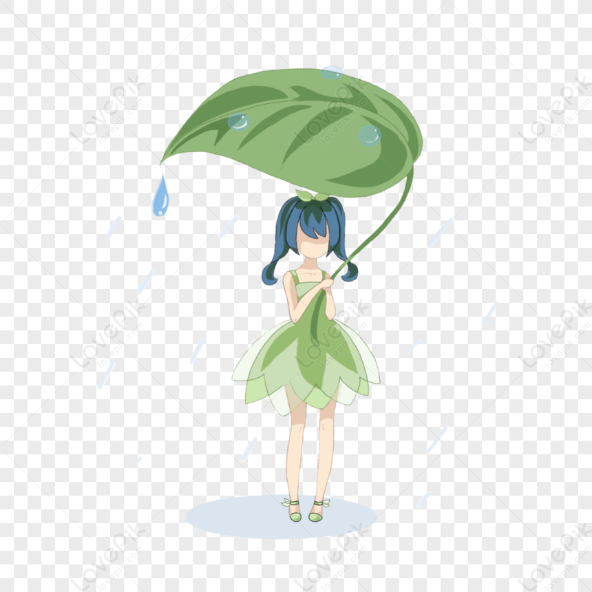 Summer Rain Shelter Cute Girl PNG Hd Transparent Image And Clipart Image  For Free Download - Lovepik | 401328004