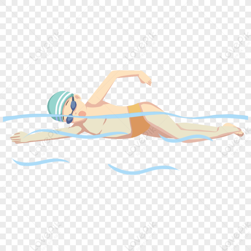 swimming freestyle clipart