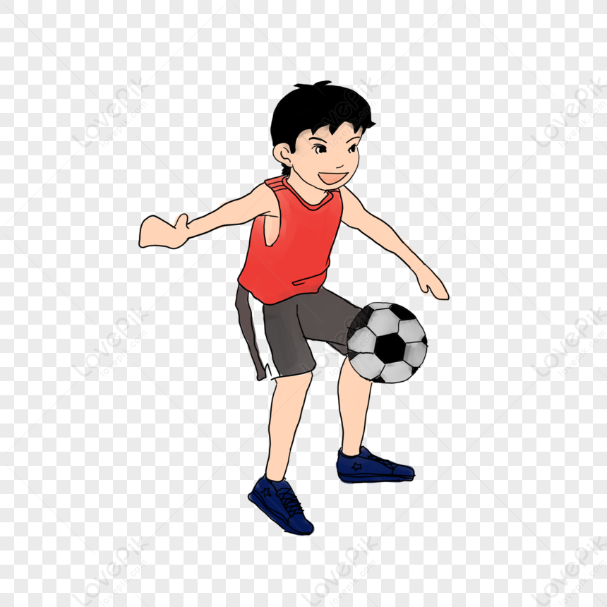 Boy Playing Football On Childrens Day PNG Picture And Clipart Image For  Free Download - Lovepik | 401388175