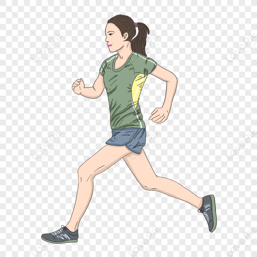 Cartoon Minimalist Girl Running Element PNG White Transparent And Clipart  Image For Free Download - Lovepik | 401379762