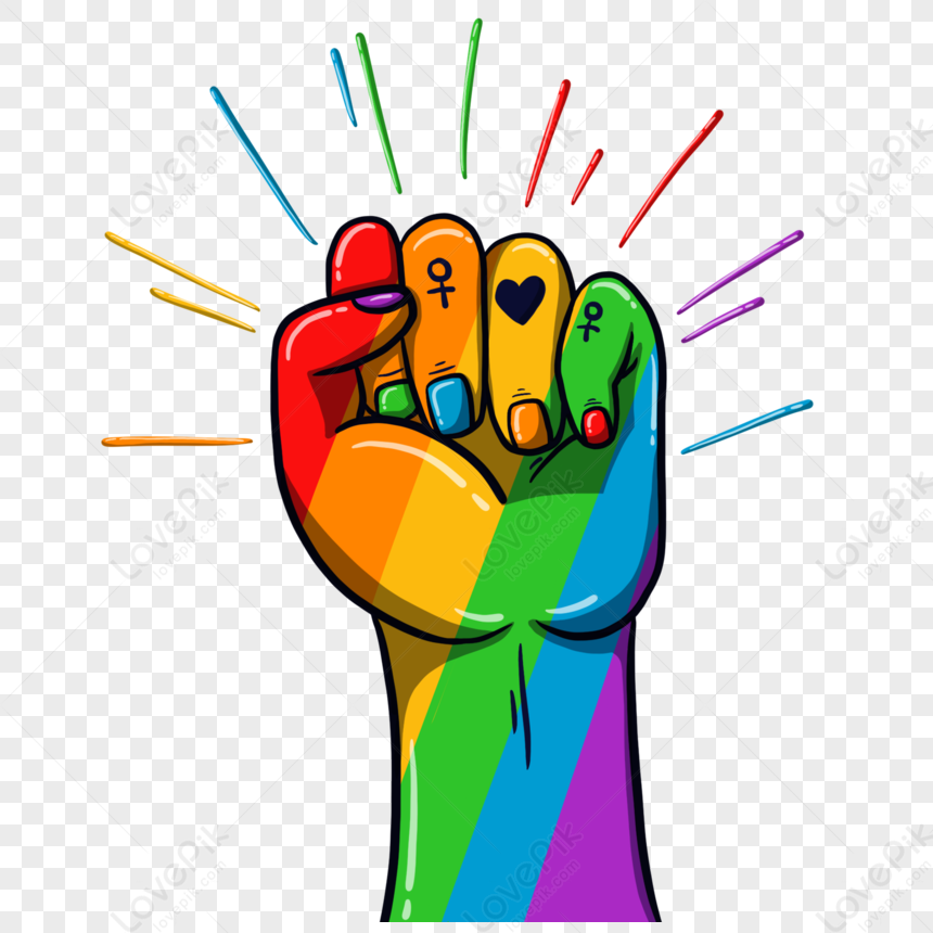 Color No Longer Fears The Same Day Fist, Fist, Rainbow, Color Free PNG ...