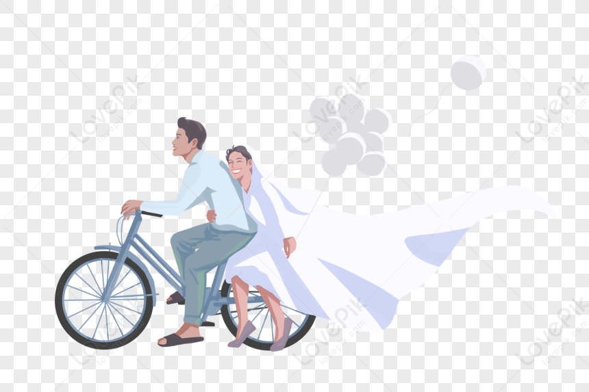 Couple Riding A Bike PNG Image And Clipart Image For Free Download -  Lovepik | 401398358
