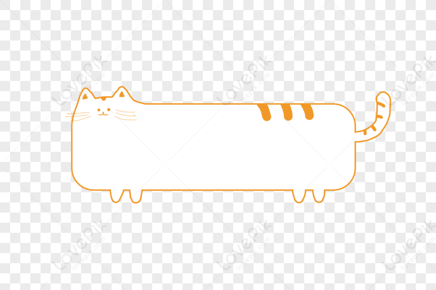 Cute Cartoon Cat Dialog, Cat White, Cat Orange, Arrow PNG Transparent ...