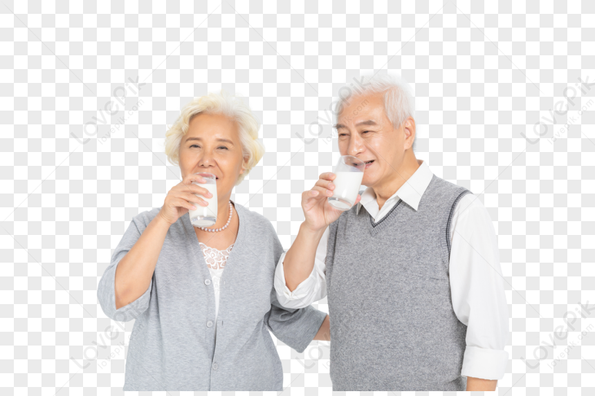 Elderly Couple Drinking Milk, Couple Drinking, Drinking Glass, Glass ...