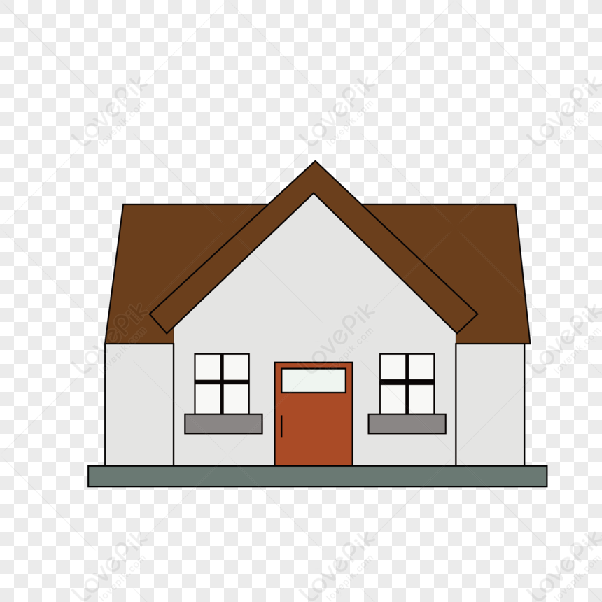 European House, Art House, House Vector, Brown House PNG Hd Transparent ...