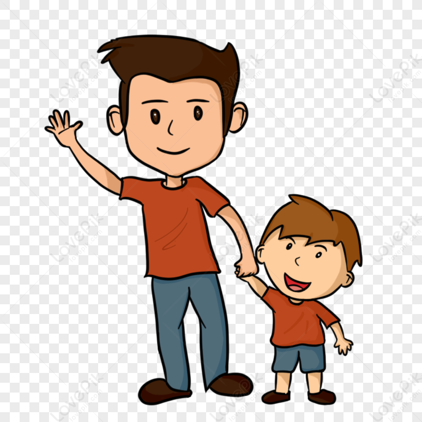 Father And Son, Cartoon Father, Cartoon Red, Father Son PNG Transparent ...