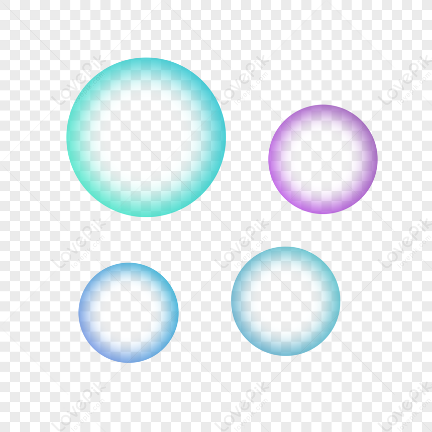 Floating Bubble, Cartoon Minimalist, Light Purple, Purple Spheres PNG ...