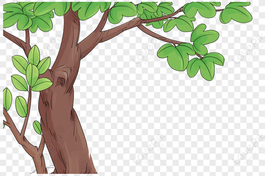 This is tree tree is green. Spring Flowers Green Tree illustration cartoon.